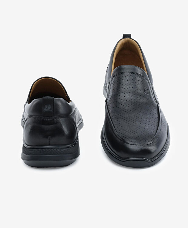 Erkek Siyah Hakiki Deri Comfort Ayakkabı - 7