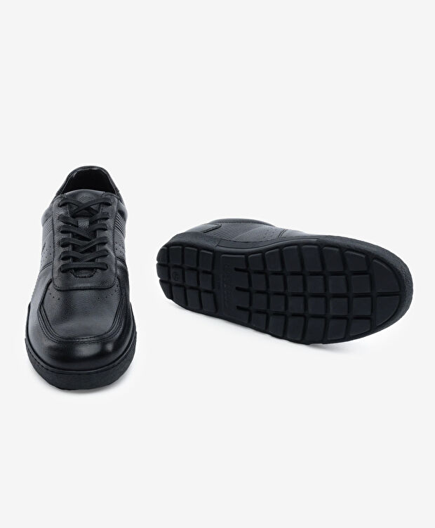 Erkek Siyah Hakiki Deri Comfort Ayakkabı - 6