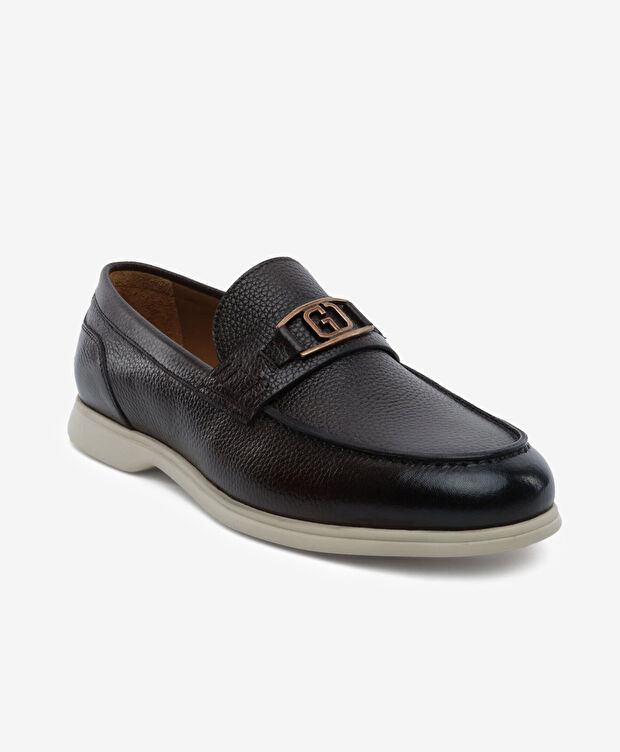 Erkek Kahverengi Hakiki Deri Loafer Ayakkabı - 2