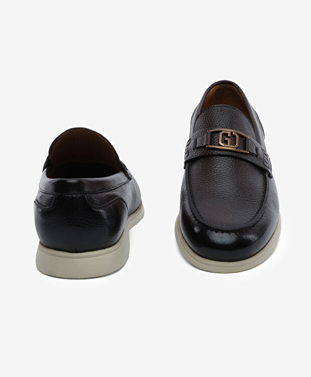 Erkek Kahverengi Hakiki Deri Loafer Ayakkabı - 7
