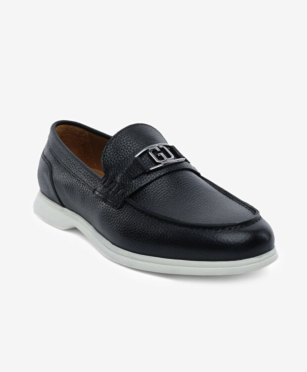 Erkek Siyah Hakiki Deri Loafer Ayakkabı - 2