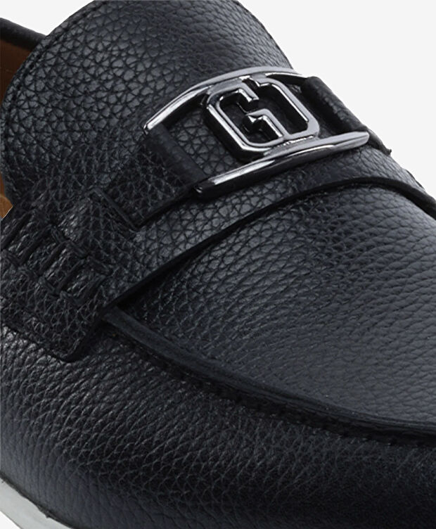 Erkek Siyah Hakiki Deri Loafer Ayakkabı - 5