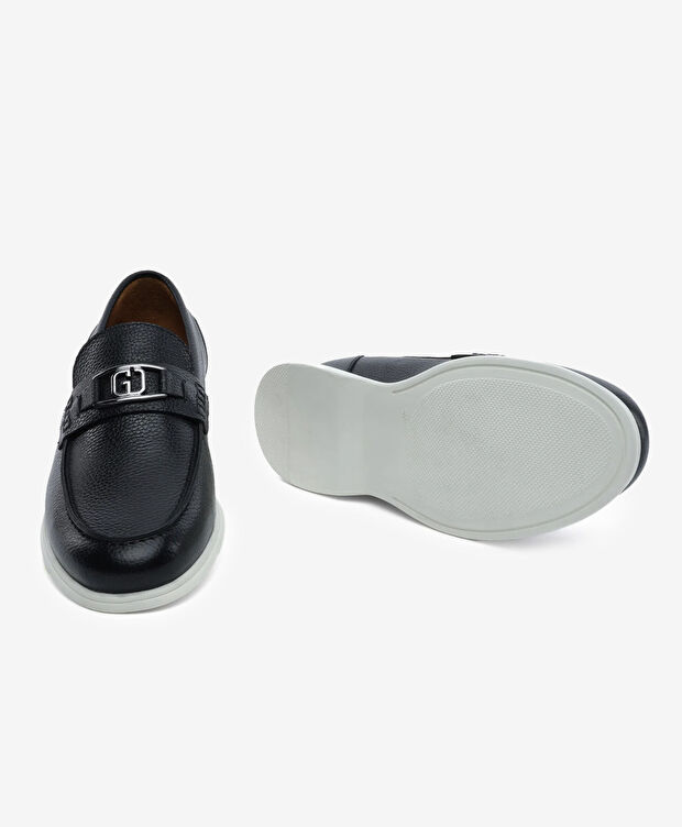 Erkek Siyah Hakiki Deri Loafer Ayakkabı - 6