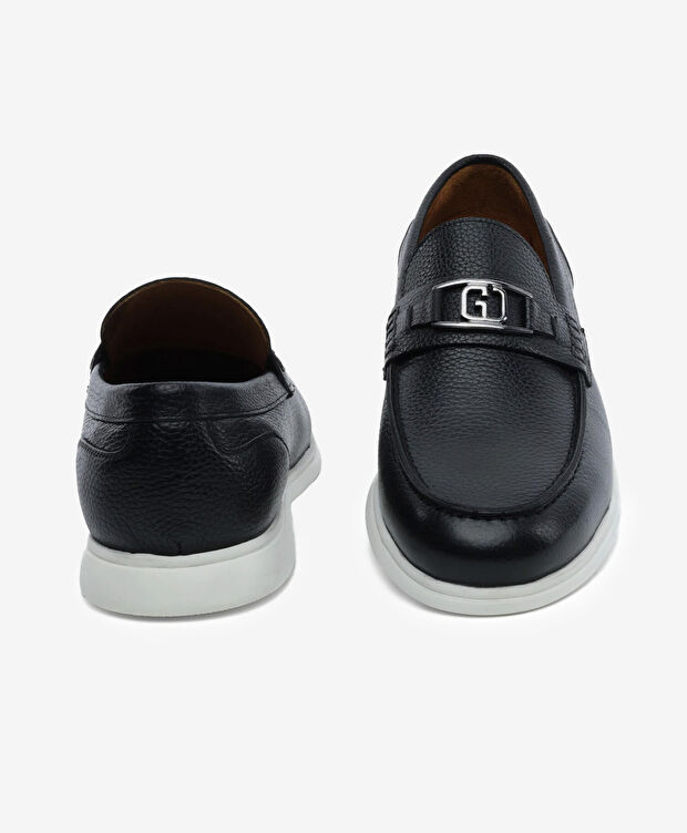 Erkek Siyah Hakiki Deri Loafer Ayakkabı - 7