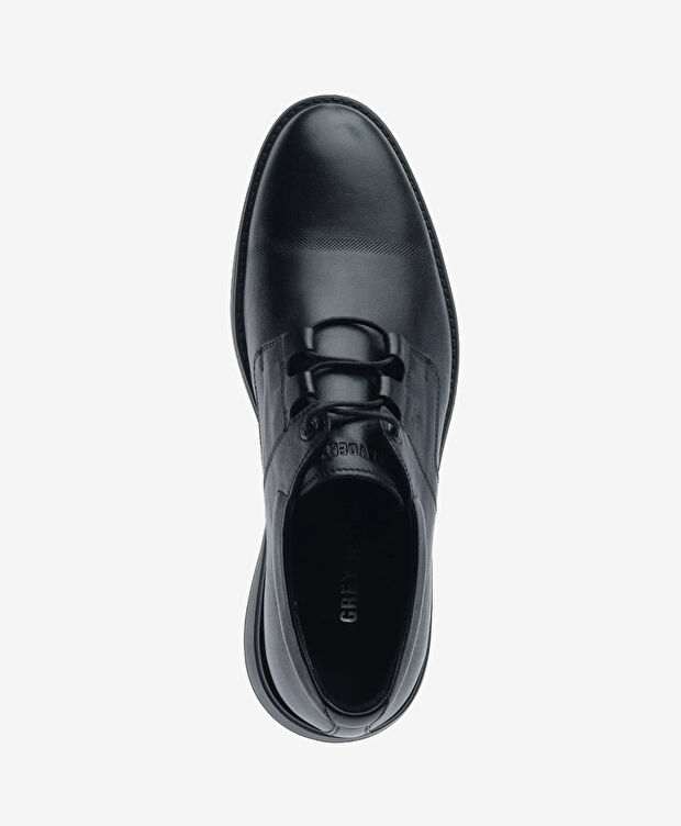 Erkek Siyah Hakiki Deri Oxford Ayakkabı - 4