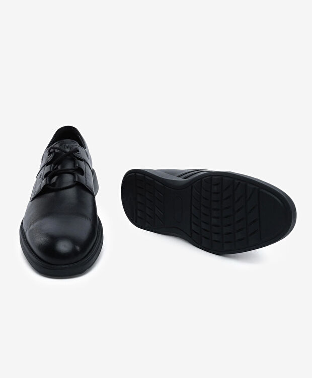 Erkek Siyah Hakiki Deri Oxford Ayakkabı - 6