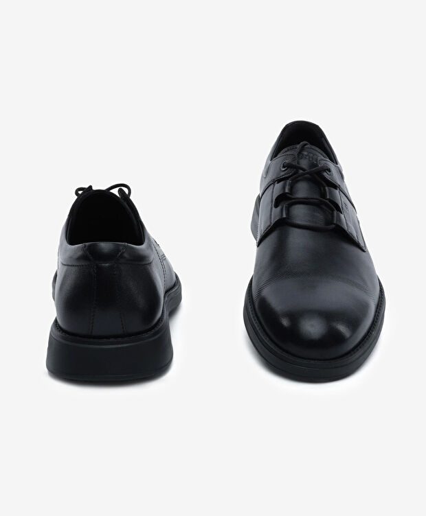 Erkek Siyah Hakiki Deri Oxford Ayakkabı - 7