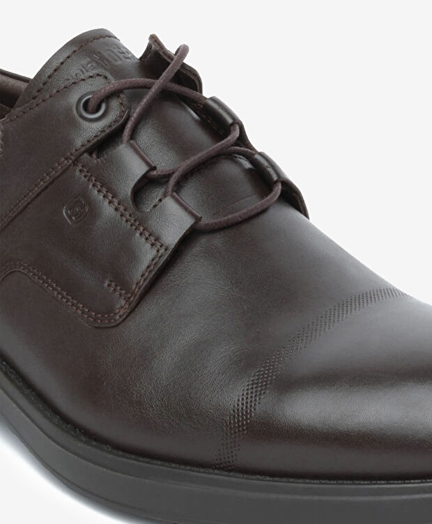 Erkek Kahverengi Hakiki Deri Oxford Ayakkabı - 5