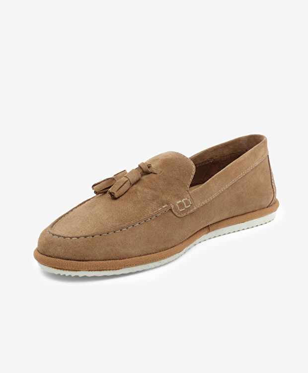 Erkek Taba Hakiki Deri Loafer Ayakkabı - 3