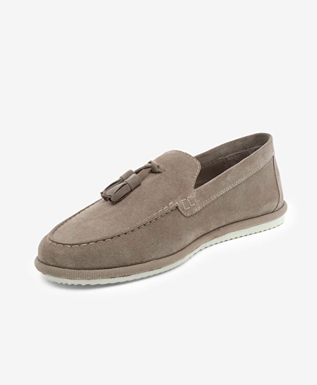Erkek Vizon Hakiki Deri Loafer Ayakkabı - 3