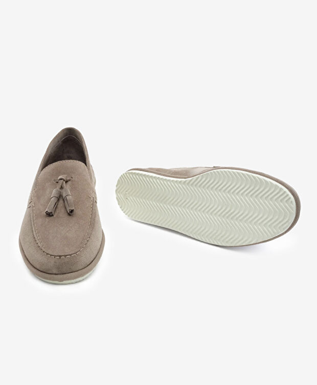 Erkek Vizon Hakiki Deri Loafer Ayakkabı - 6