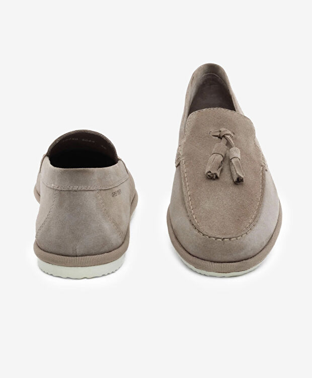 Erkek Vizon Hakiki Deri Loafer Ayakkabı - 7