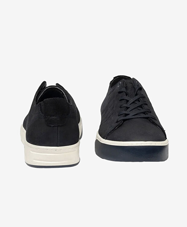 Erkek Lacivert Hakiki Deri Sneaker Ayakkabı - 6