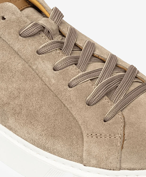 Erkek Vizon Hakiki Deri Sneaker Ayakkabı - 5