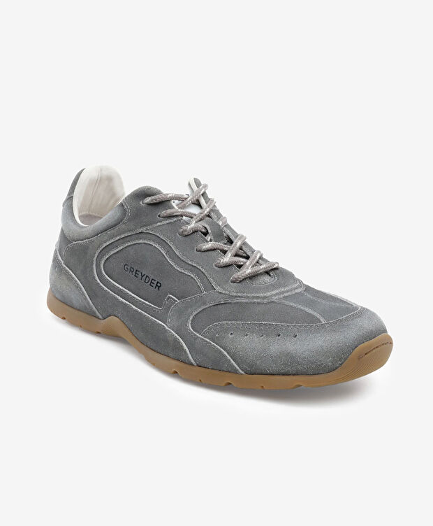 Erkek Gri Hakiki Deri Casual Ayakkabı - 2