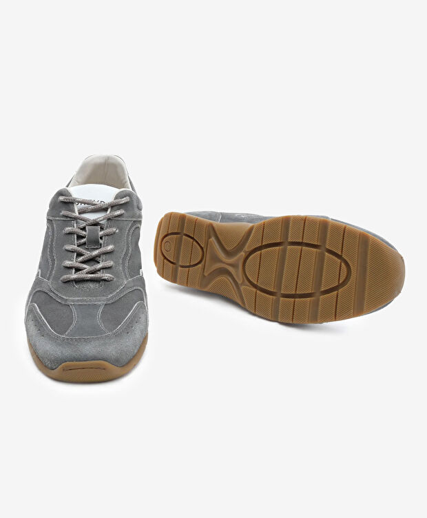 Erkek Gri Hakiki Deri Casual Ayakkabı - 6