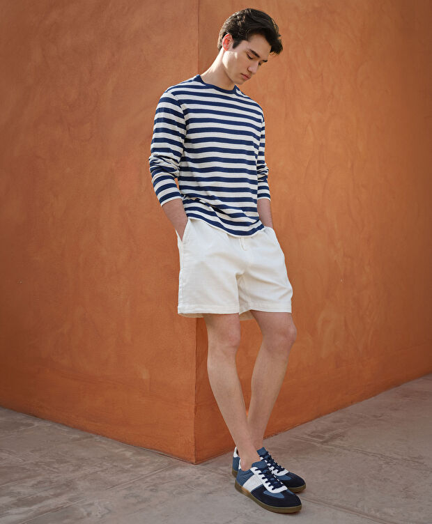 Erkek Lacivert Hakiki Deri Sneaker Ayakkabı - 8