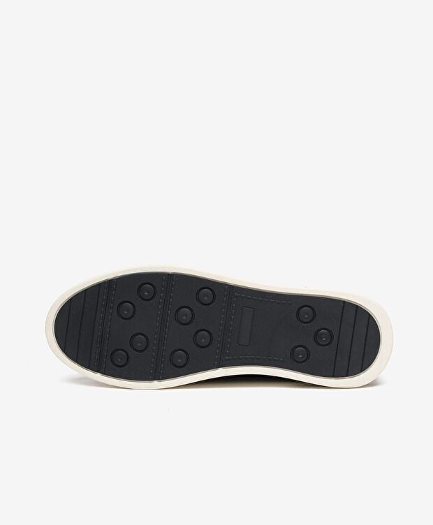Erkek Hakiki Deri Siyah Sneaker Ayakkabı - 6