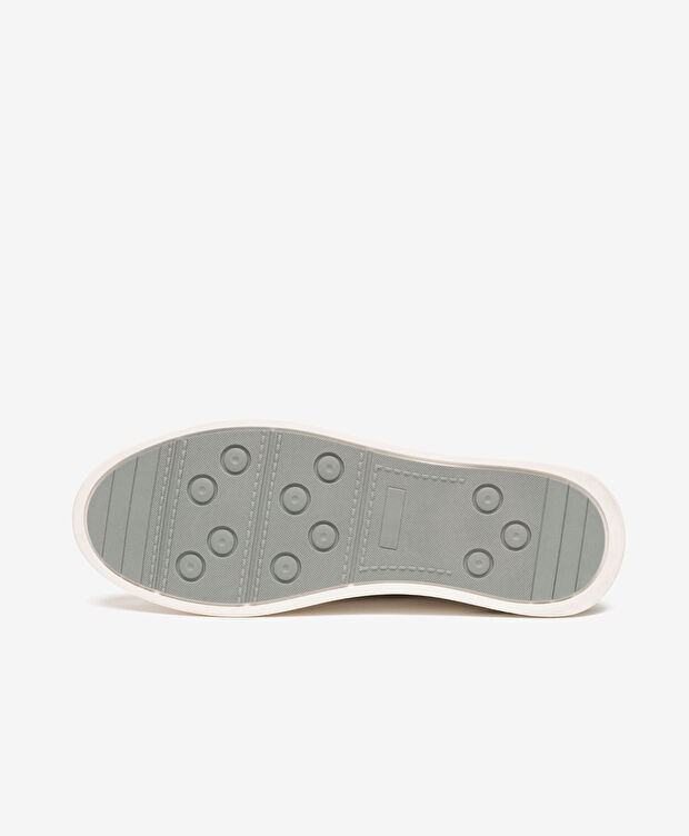 Erkek Hakiki Deri Beyaz Sneaker Ayakkabı - 6