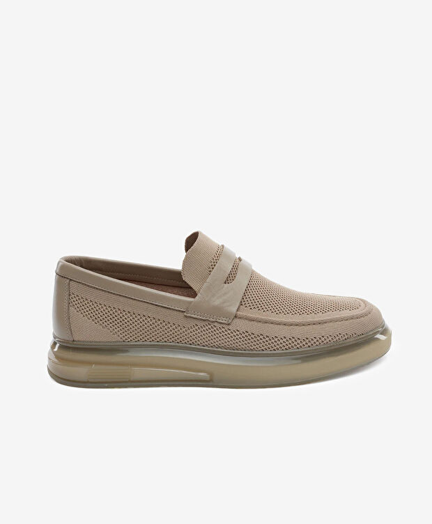 Erkek Bej Loafer Ayakkabı - 1