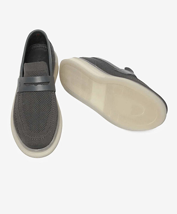Erkek Antrasit Loafer Ayakkabı - 5