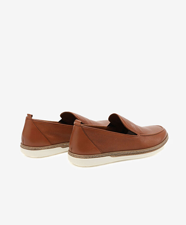Erkek Taba Hakiki Deri Casual Ayakkabı - 4