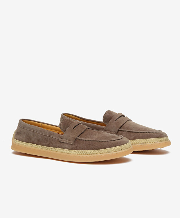Erkek Vizon Süet Hakiki Deri Loafer Ayakkabı - 3