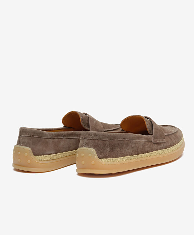 Erkek Vizon Süet Hakiki Deri Loafer Ayakkabı - 4