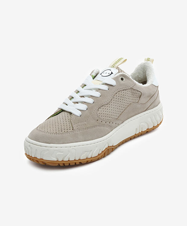 Kadın Kum Hakiki Deri Sneaker Ayakkabı - 3