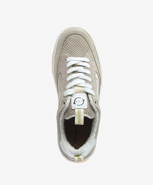 Kadın Kum Hakiki Deri Sneaker Ayakkabı - 4