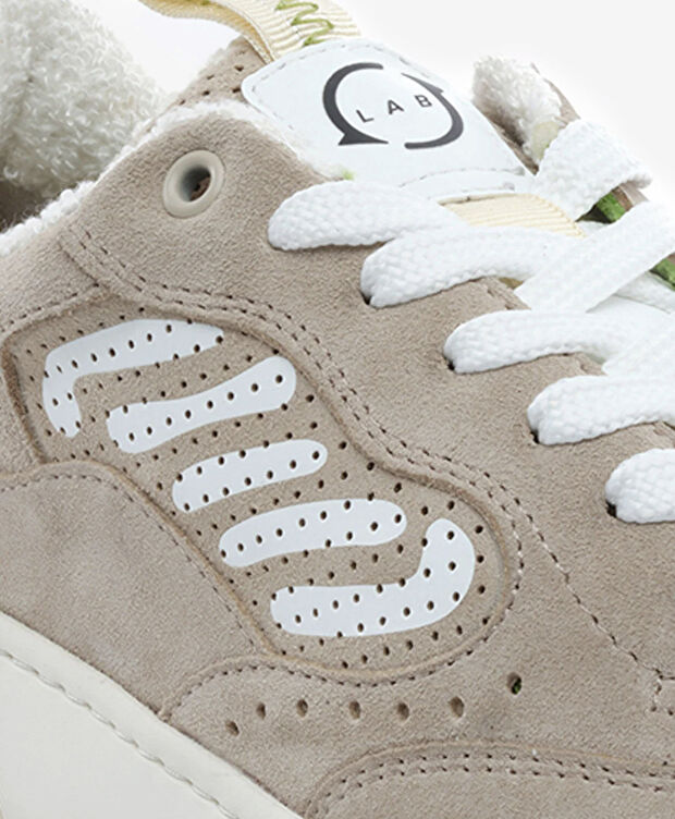 Kadın Kum Hakiki Deri Sneaker Ayakkabı - 5