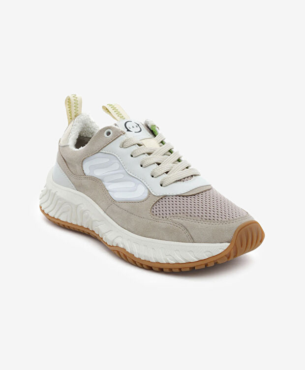 Kadın Ekru Hakiki Deri Spor Ayakkabı - 2