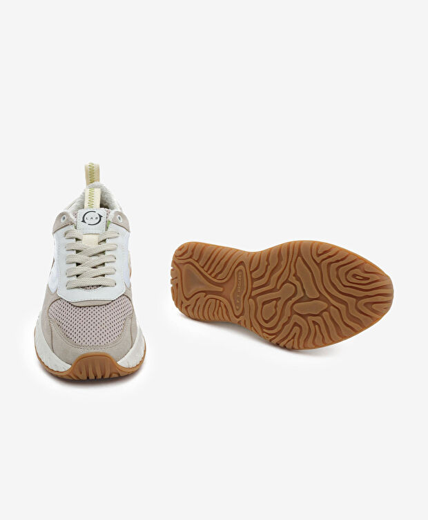 Kadın Ekru Hakiki Deri Spor Ayakkabı - 6