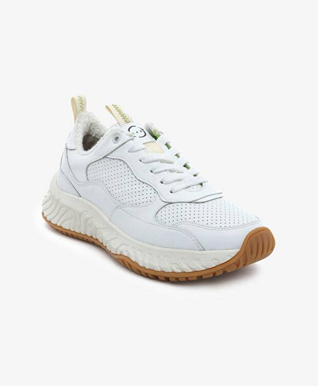 Kadın Beyaz Hakiki Deri Spor Ayakkabı - 2