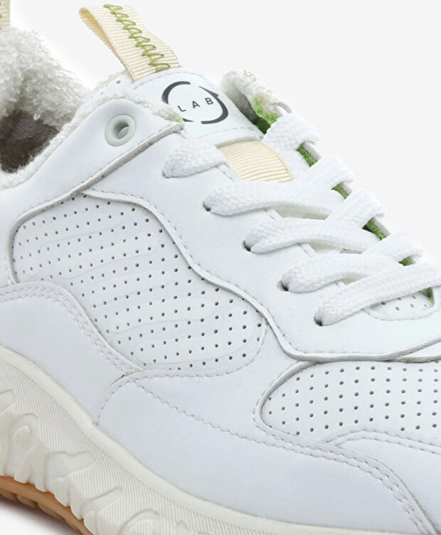 Kadın Beyaz Hakiki Deri Spor Ayakkabı - 5