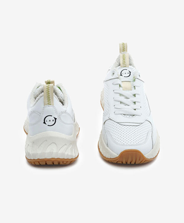 Kadın Beyaz Hakiki Deri Spor Ayakkabı - 7