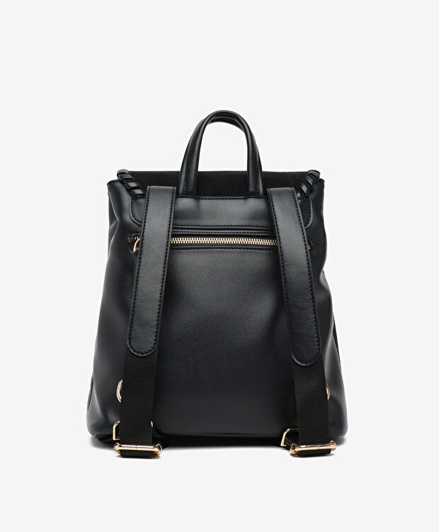 Kadın Siyah Hakiki Deri Sırt Çantası - 3