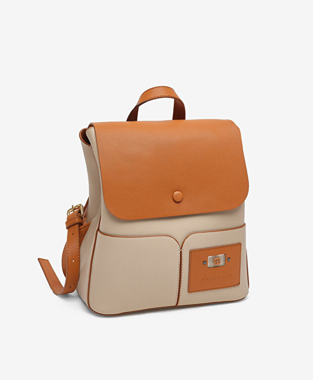 Kadın Bej Taba Sırt Çantası - 2