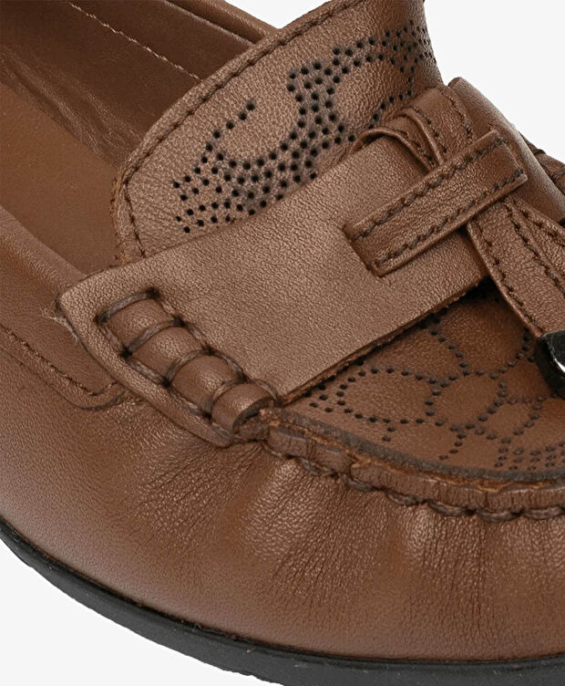 Kadın Taba Hakiki Deri Comfort Ayakkabı - 5