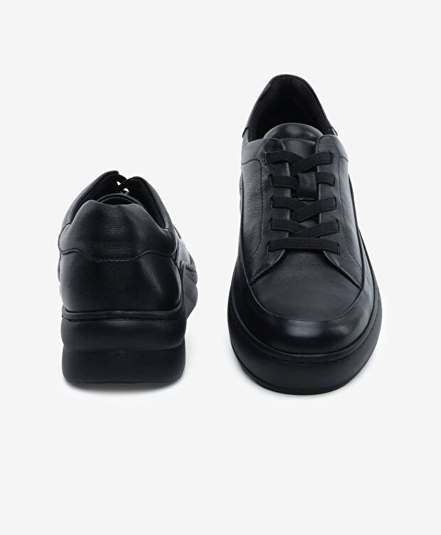 Kadın Siyah Hakiki Deri Casual Ayakkabı - 7