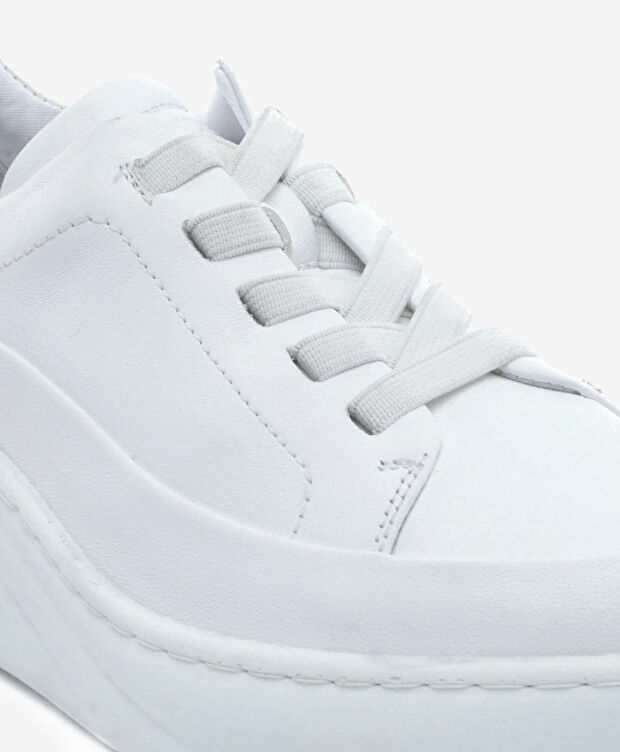 Kadın Beyaz Hakiki Deri Casual Ayakkabı - 5