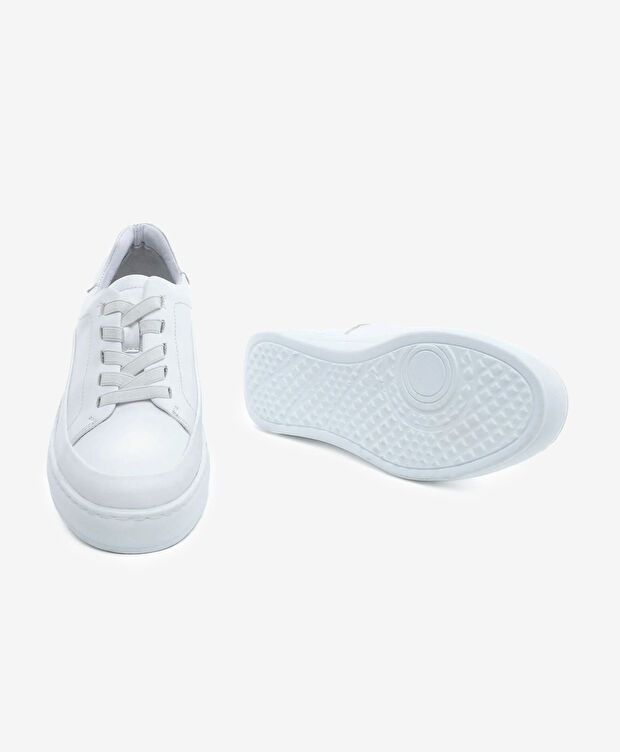 Kadın Beyaz Hakiki Deri Casual Ayakkabı - 6