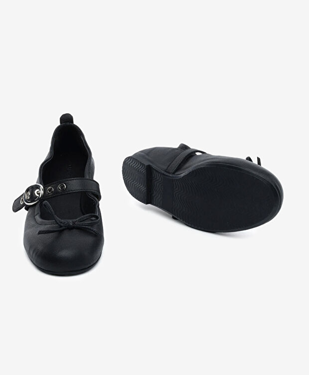 Kadın Siyah Hakiki Deri Babet Ayakkabı - 6