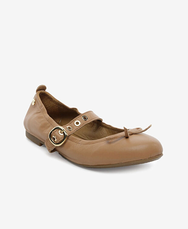 Kadın Taba Hakiki Deri Babet Ayakkabı - 2