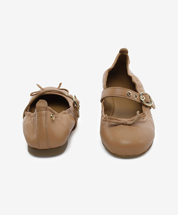 Kadın Taba Hakiki Deri Babet Ayakkabı - 7