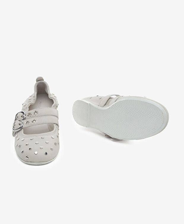 Kadın Bej Hakiki Deri Babet Ayakkabı - 6