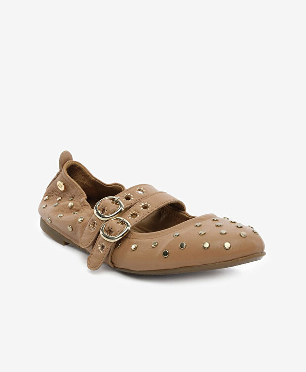 Kadın Taba Hakiki Deri Babet Ayakkabı - 2