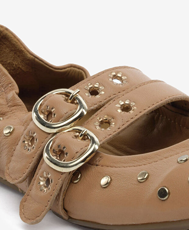 Kadın Taba Hakiki Deri Babet Ayakkabı - 5