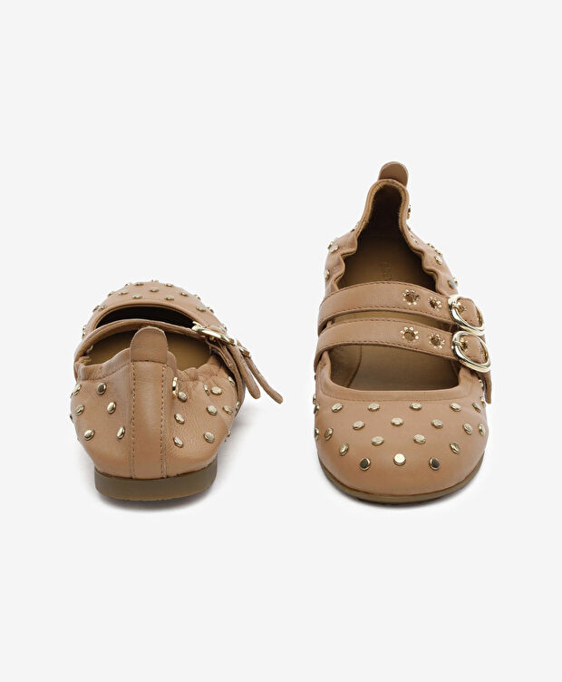 Kadın Taba Hakiki Deri Babet Ayakkabı - 7