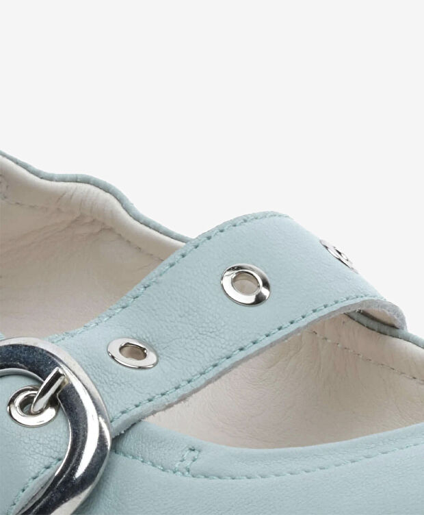 Kadın Yeşil Hakiki Deri Babet Ayakkabı - 5